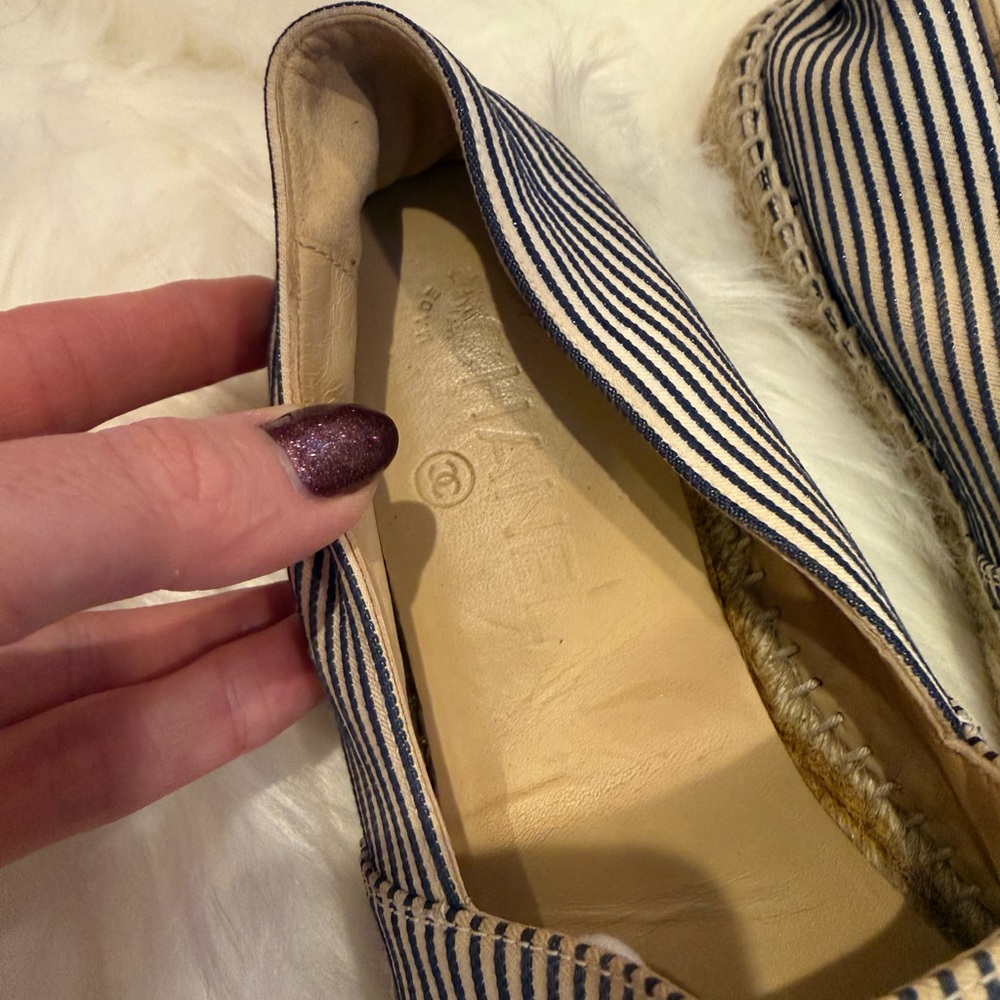 CHANEL Striped Espadrilles size 38 - Picture 5 of 7